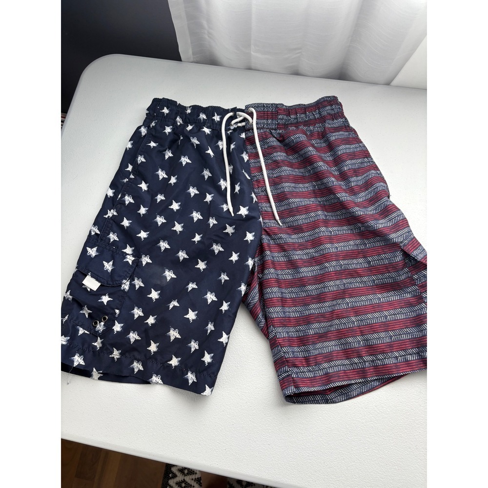 Trunks Surf & Swim Co. Swim Trunks American Flag Print Lined L‎